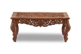 Embossed Antique Brass work Solid Wood Czar Coffee Table